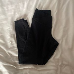 Women black cotton leggings